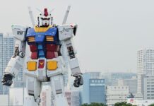 China Sedang Membangun Patung Robot Gundam Setinggi 17 Meter patung gundam